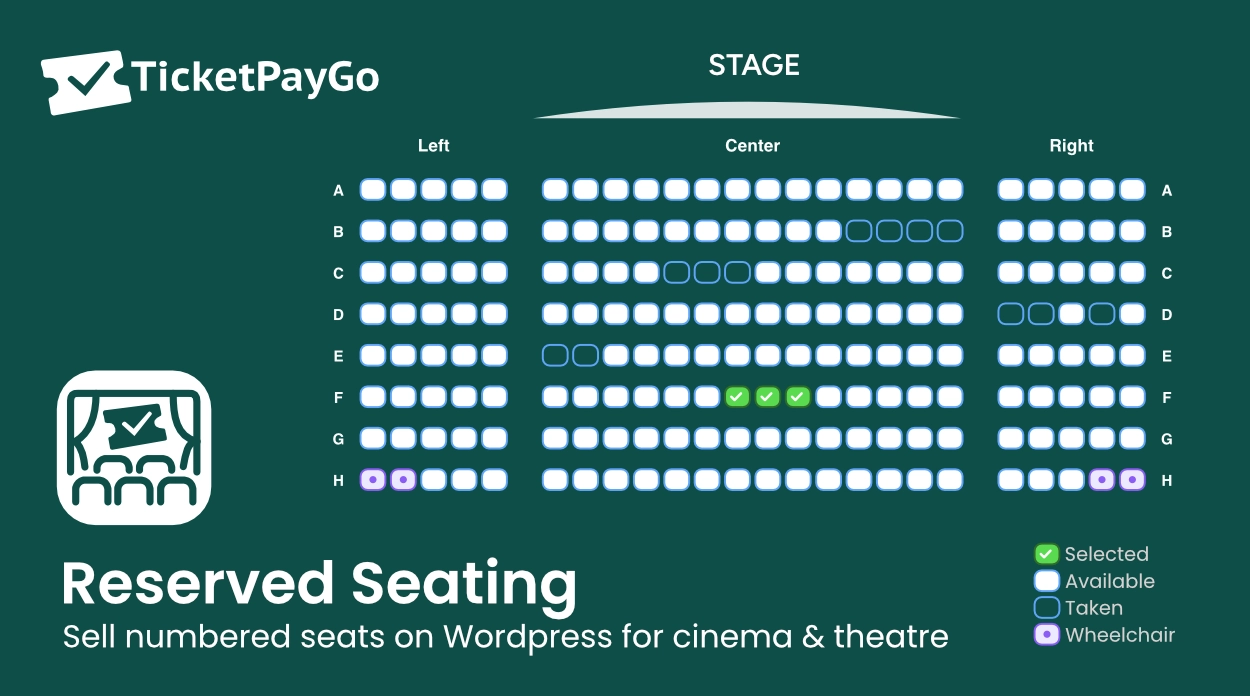Reserved Seating on WordPress for Cinemas & Theatres